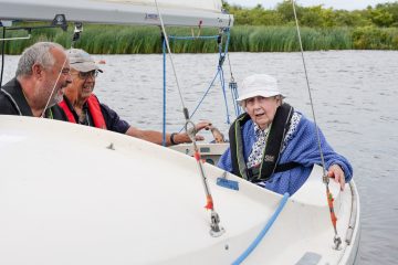 “Sea-nic” views and the wind in her hair bring back salty-sharp memories for 87-year-old sailor